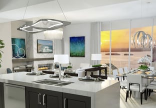 Grandview Kitchen | Waterfront Condominium View