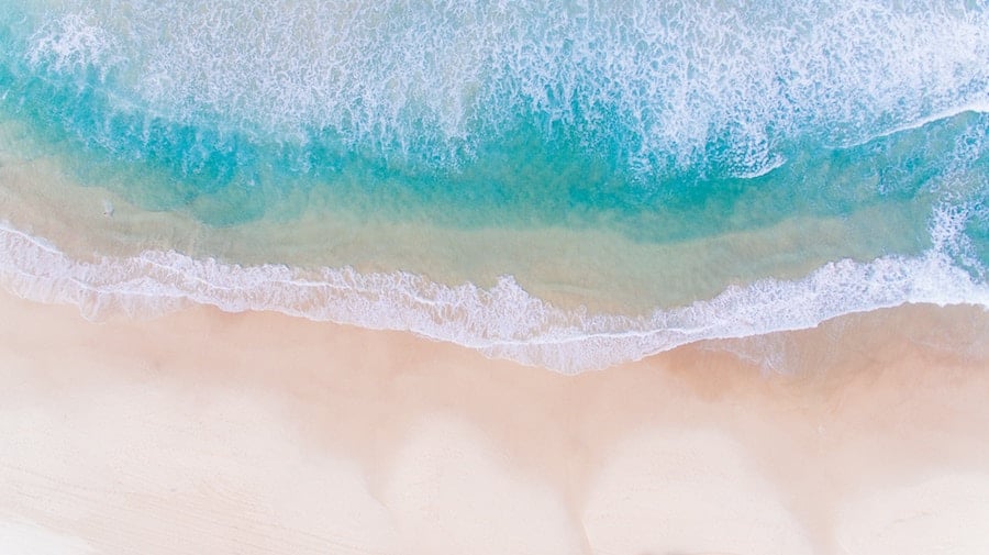 ocean waves on the beach