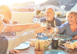 People drinking wine and enjoying life in Florida