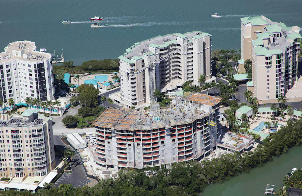 Construction reaches ninth floor at Grandview on Estero Island