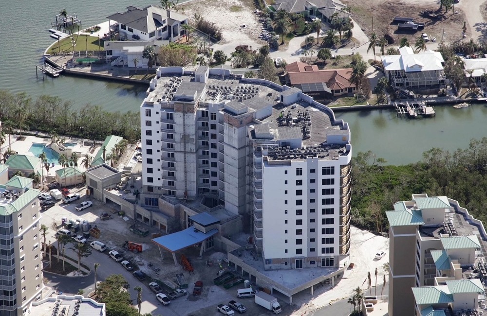 Construction progresses at new Grandview high-rise on Estero Island
